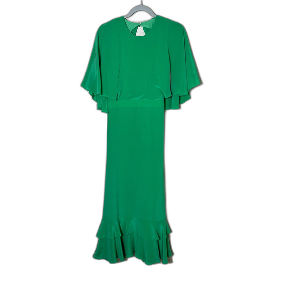 NWT Alexis Catelline Dress Capulet Emerald Green Large 100% Silk Designer $645 - Picture 1 of 11